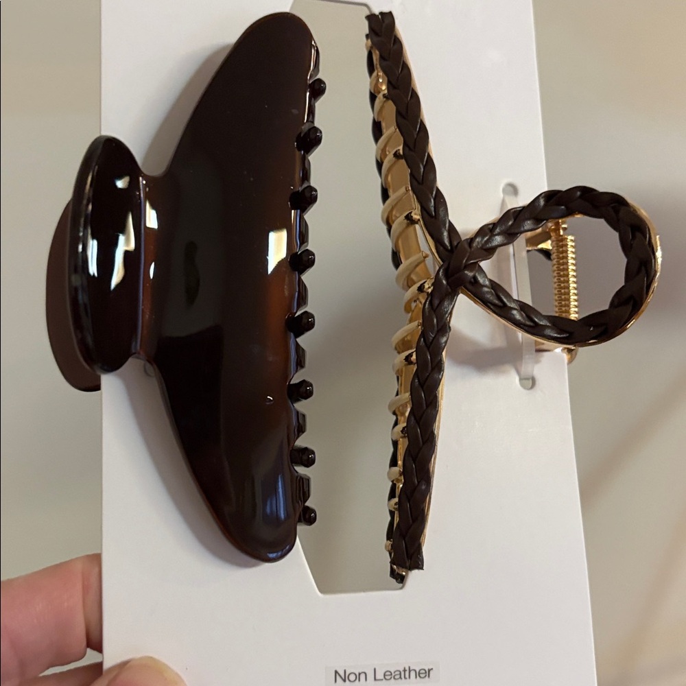 Brown Hair Clip Set